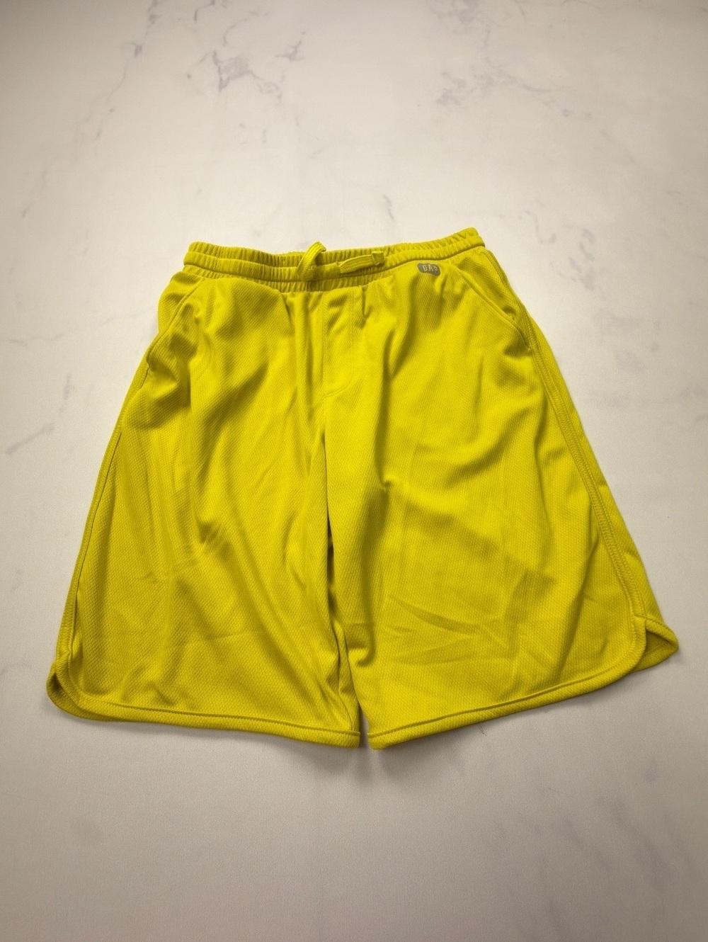 Gap Fit Athletic Shorts Yellow 2000s Sporty Wide Leg - Boys XL Husky